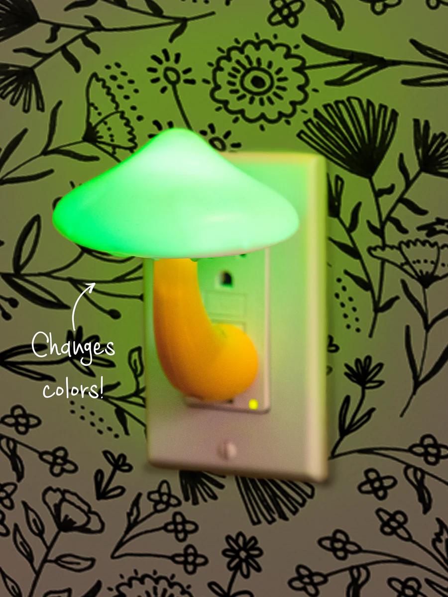 Mushroom LED Night Light – The Tiny Greenhouse + An Open Sketchbook
