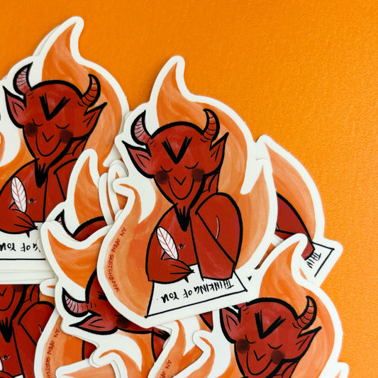 Devil Thinking of You Sticker